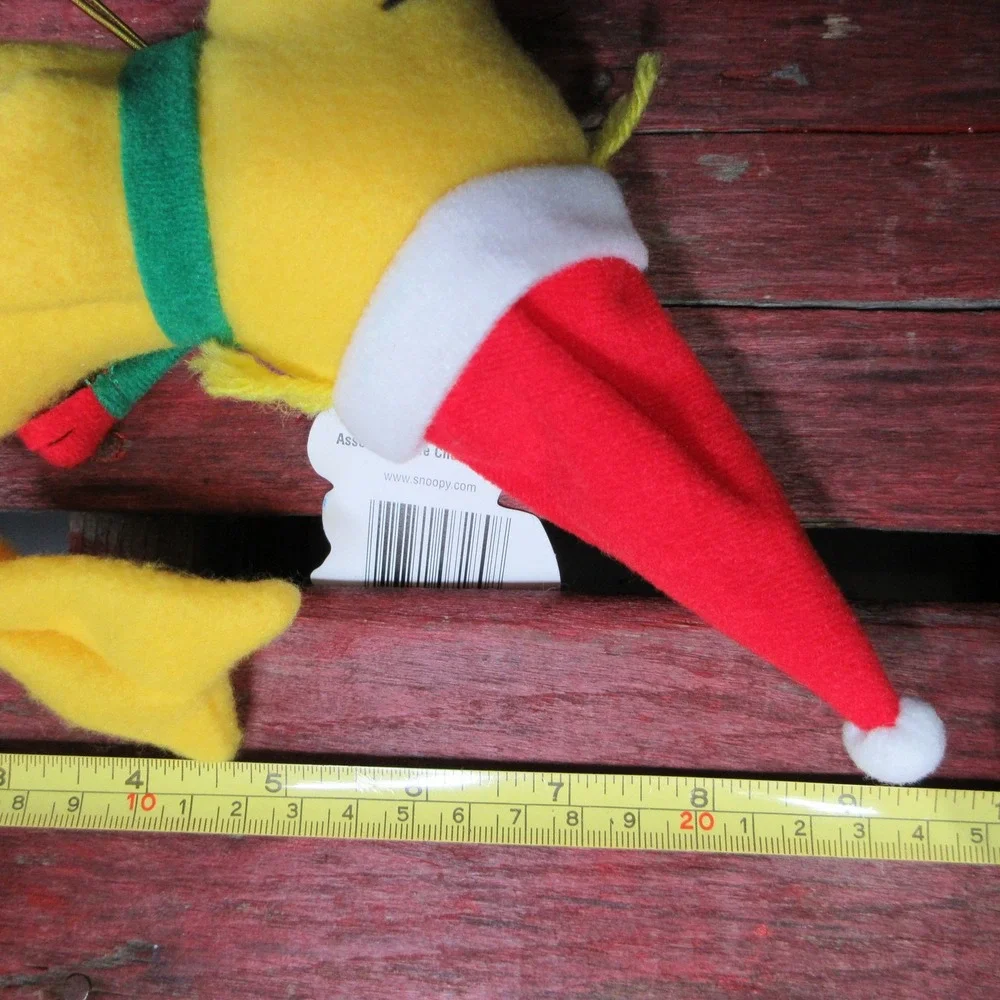 Vtg Woodstock Peanuts Whitman's Christmas Plush Ornament Santa Hat Scarf NEW